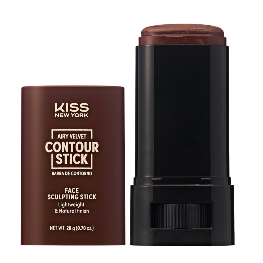 Kiss New York 08 Deep Airy Velvet Contour Stick- cool undertone, dark to deep